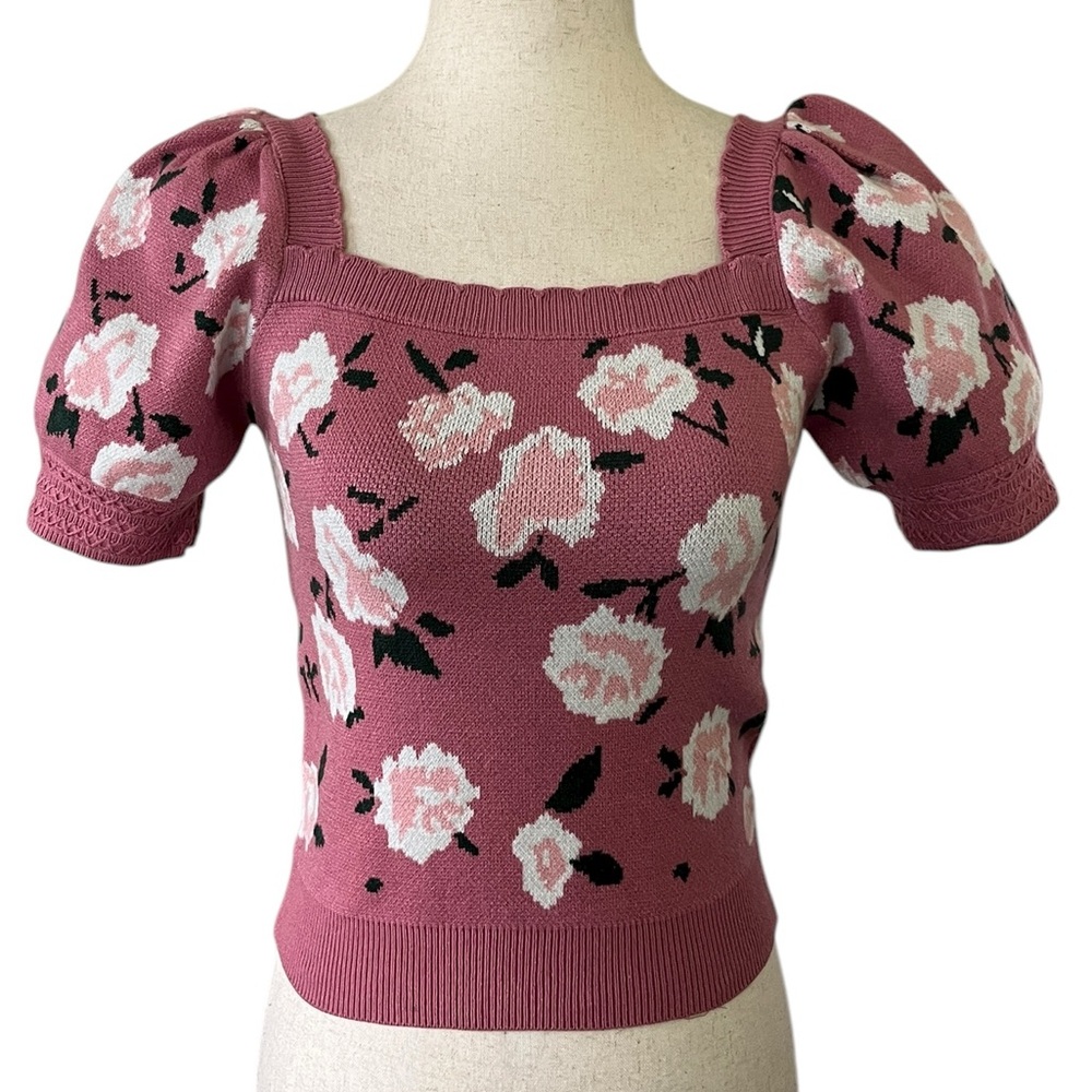 Willow & Wind Puffy Short Sleeve Sweater
